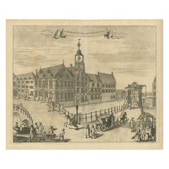 Antiker Druck des alten Pariser Frauen- und Kinderhauses, Den Haag