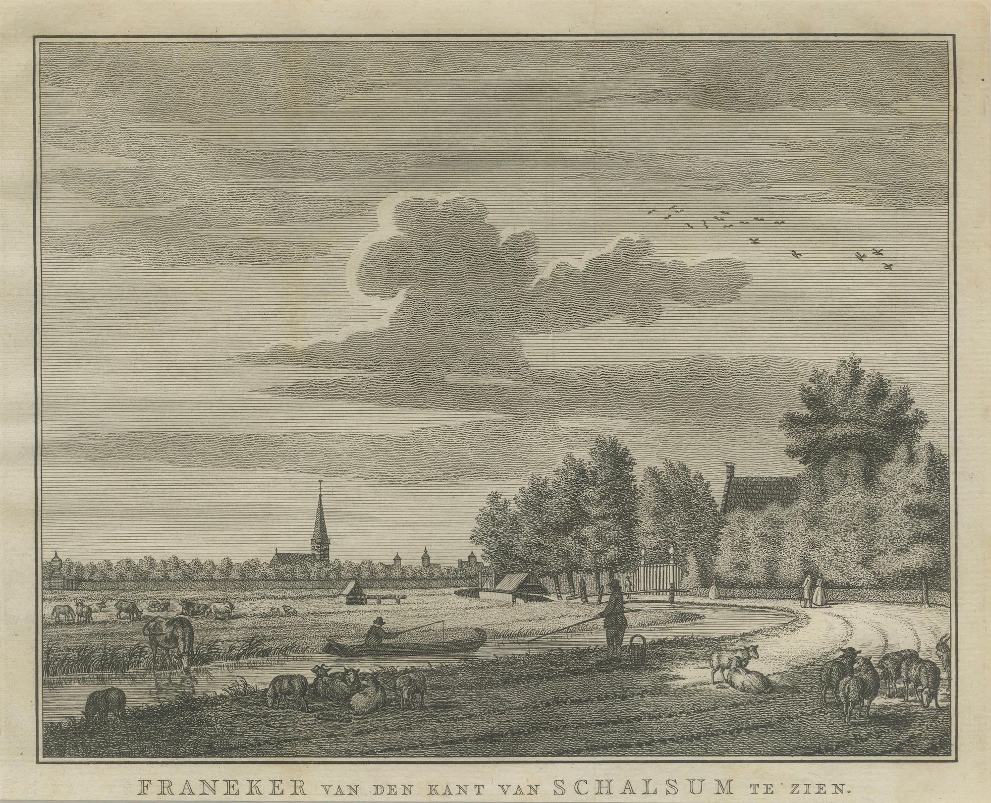 Antique Print of the Old University Town Franeker in the Netherlands '1786' For Sale 1