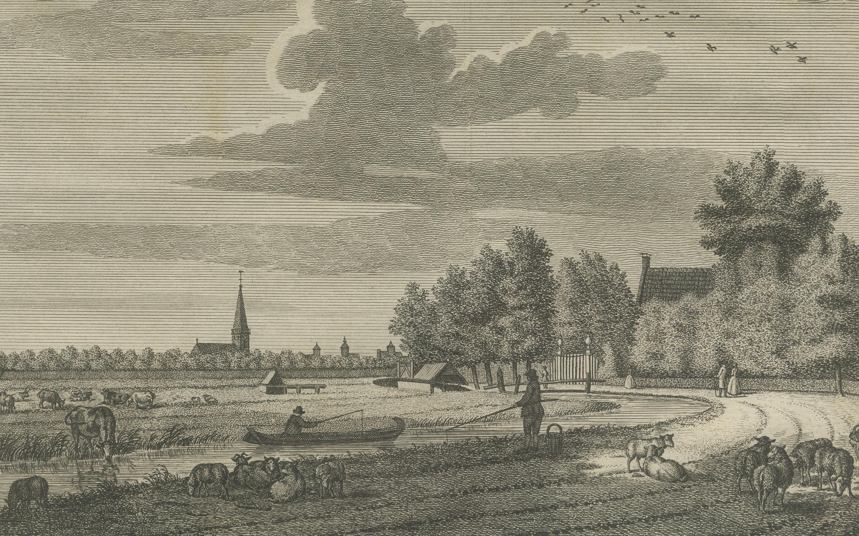 Antique Print of the Old University Town Franeker in the Netherlands '1786' For Sale 2
