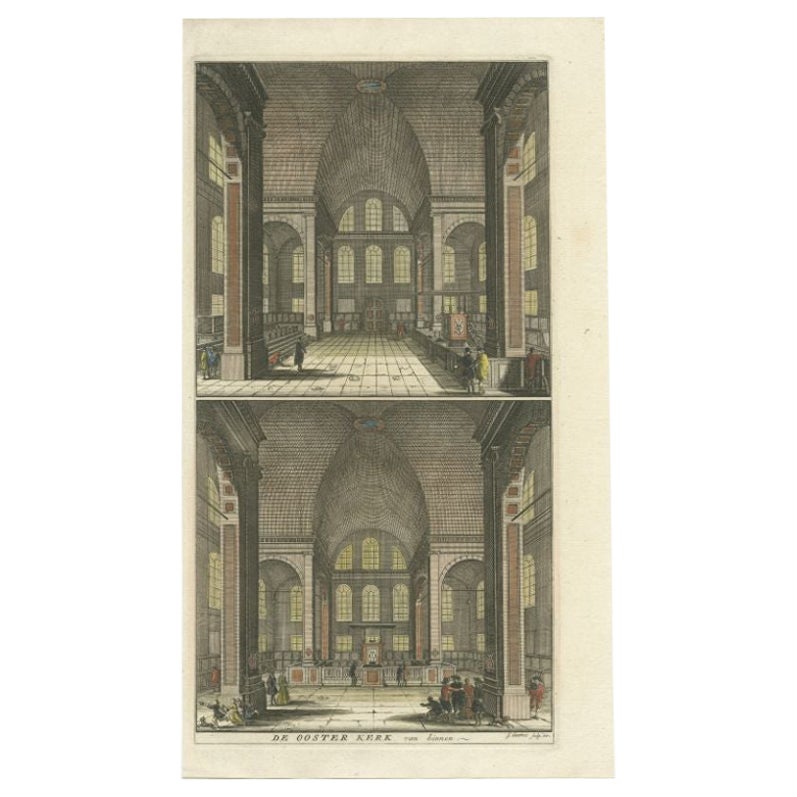 Impression ancienne de l'Oosterkerk par Goeree, 1765