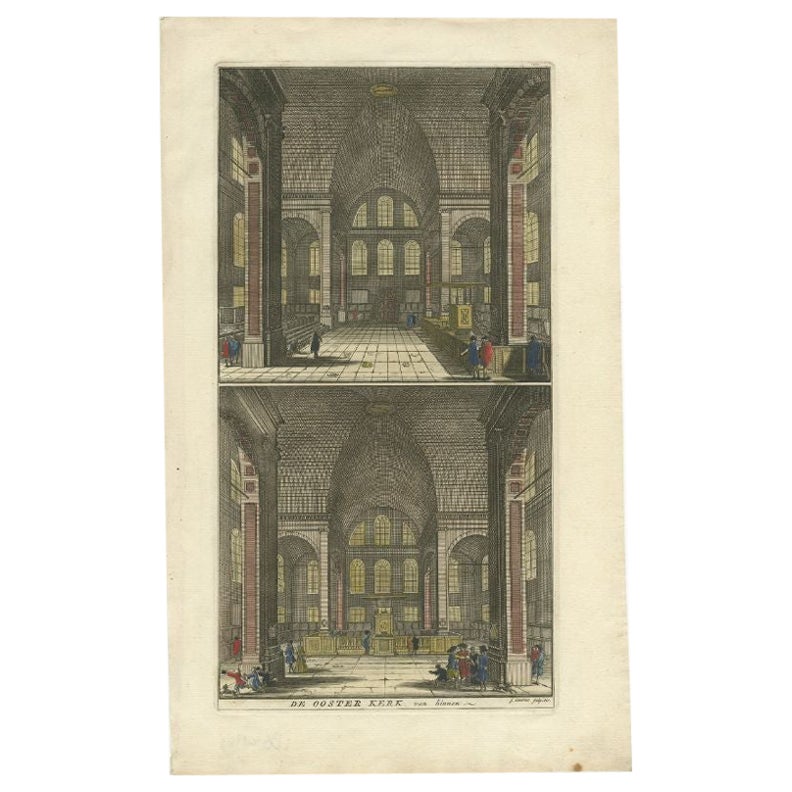Impression ancienne de l'« Oosterkerk » par Goeree, 1765
