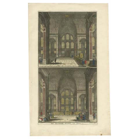Antique Print of the 'Oosterkerk' by Goeree, 1765
