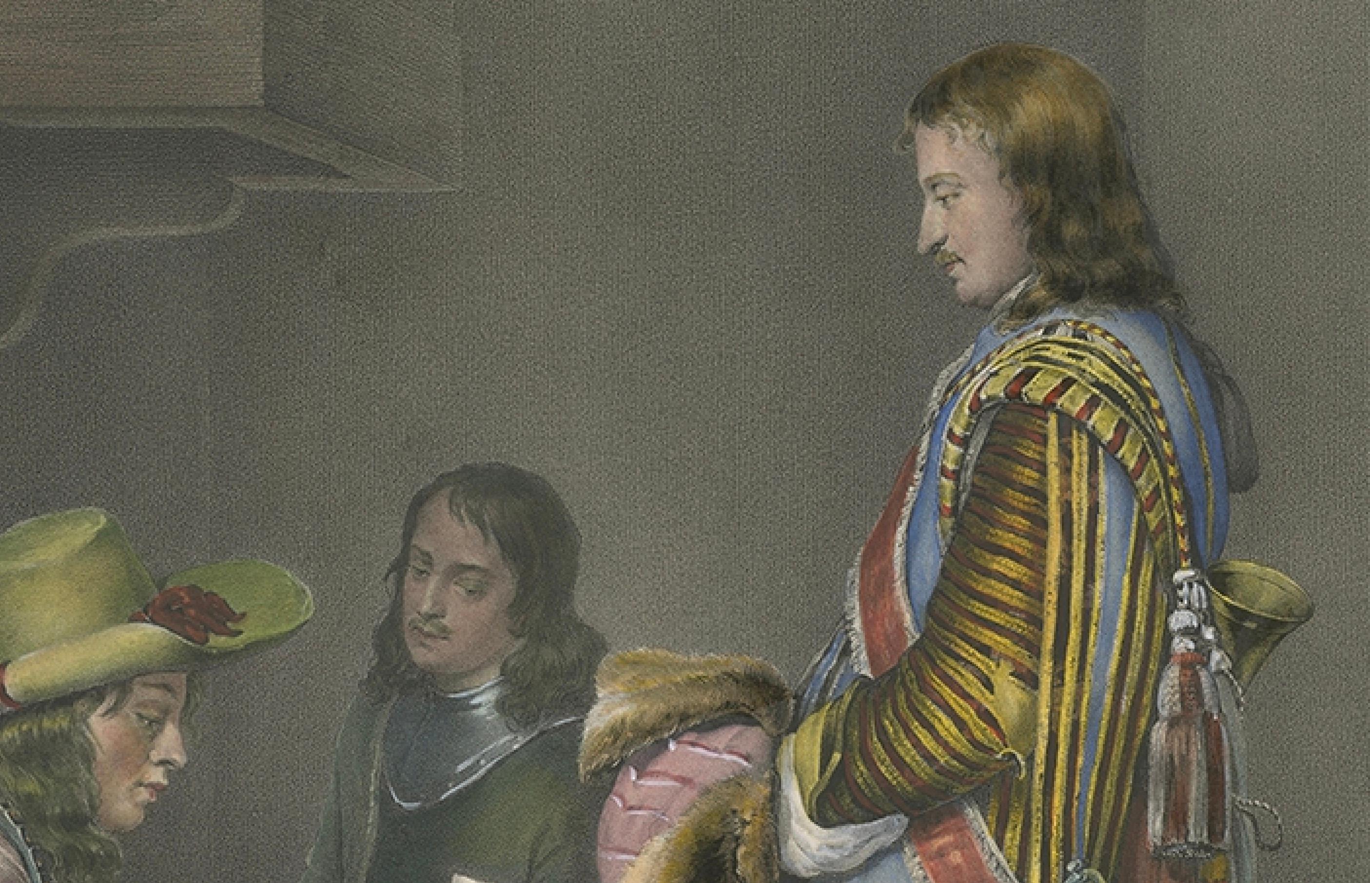 Antiker antiker Druck des Ordens nach Gabriel Metsu, um 1860 im Angebot 2