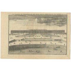 Antique Print of the Palace of Versailles by De Fer, circa 1705
