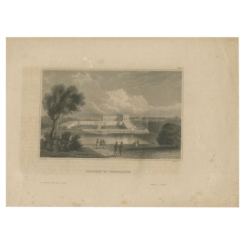 Antique Print of the Palace of Versailles by Meyer, 1848
