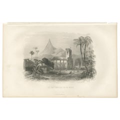 Antique Print of the Pamplemousse Garden on Île Maurice by D'Urville '1853'