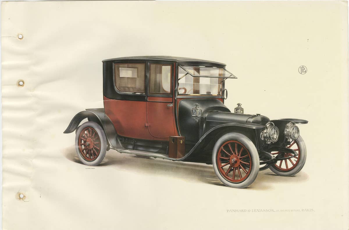 Antique Print of the Panhard Et Levassor Coupe 4pl Conduite Car, 1914