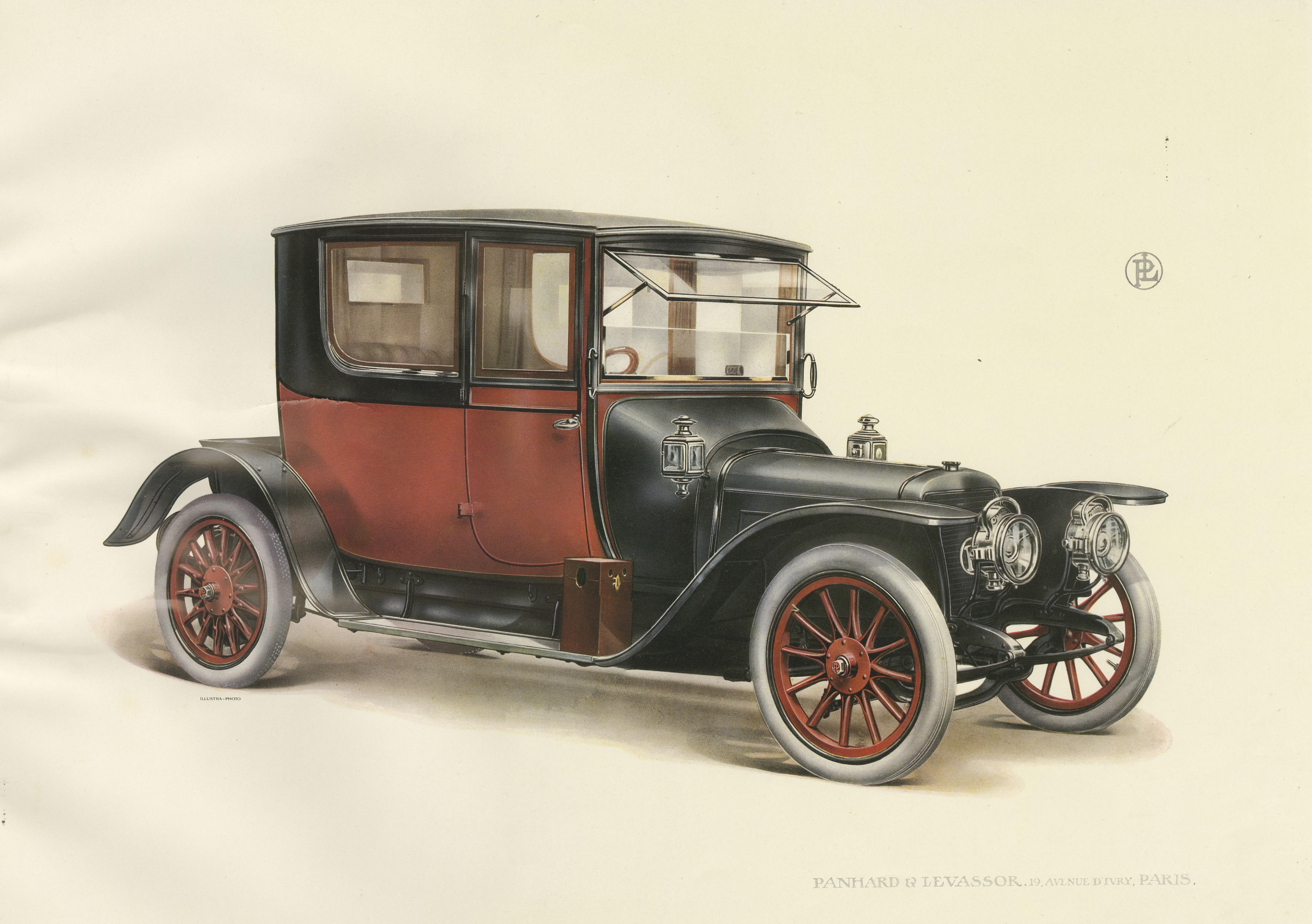 Antiker Druck des Panhard Et Levassor Coupe 4pl Conduite-Autos, 1914 im Zustand „Gut“ im Angebot in Langweer, NL