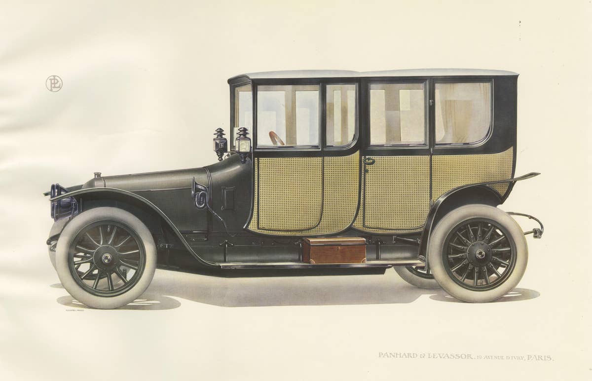 Antique Print of the Panhard et Levassor Double Coupe Conduite Car