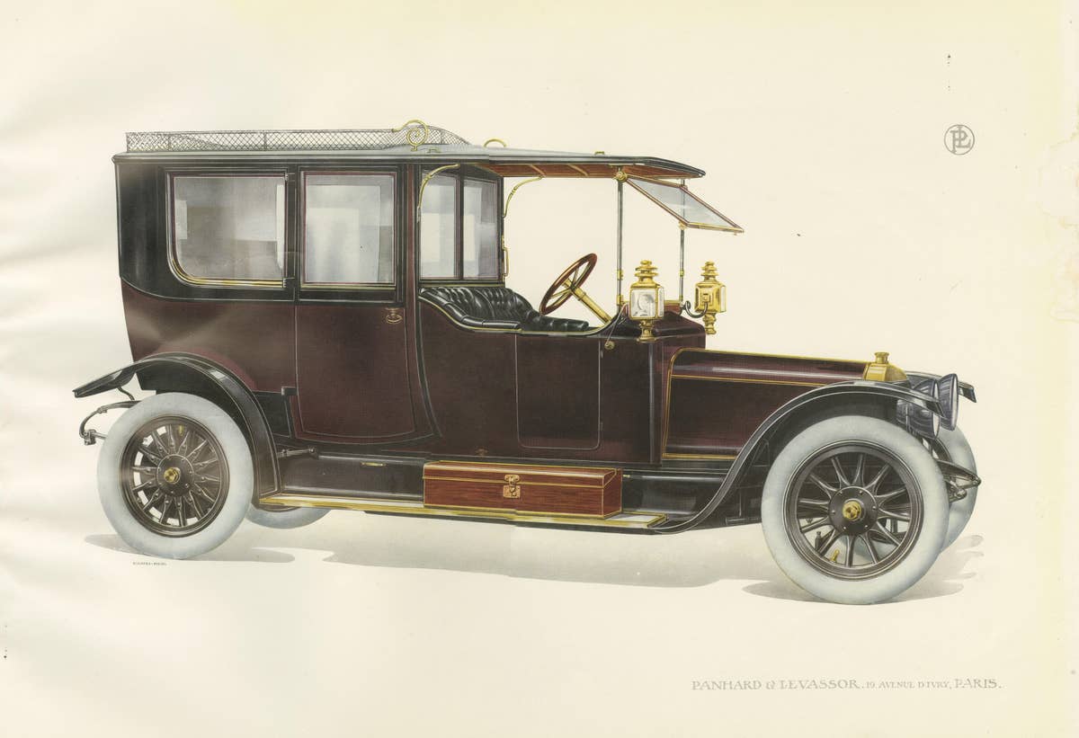 Antique Print of the Panhard et Levassor Limousine Car, 1914