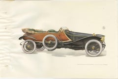Antique Print of the Panhard et Levassor Skiff-Torpedo Car, 1914