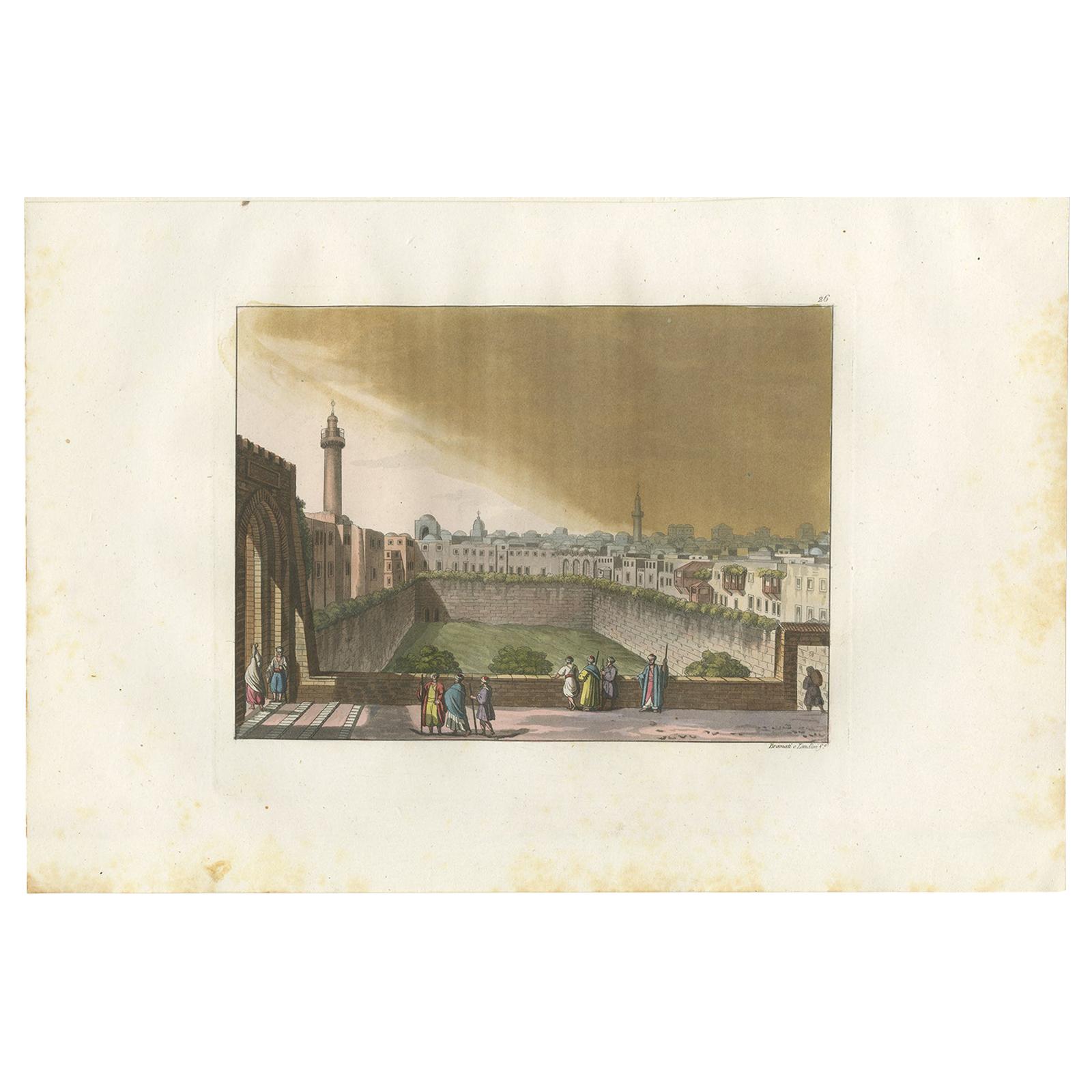 Antique Print of the POOL of Bethesda by Ferrario, '1831' For Sale