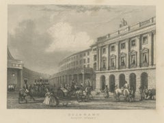 Antique Print of the Quadrant of Regent Street, London, c.1840
