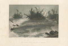 Antiker Druck der Rapids der Niagarafälle von Brandard, 1837