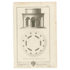 Antiker antiker Druck der Residenz von Christian Friedrich von Stieglitz, um 1800
