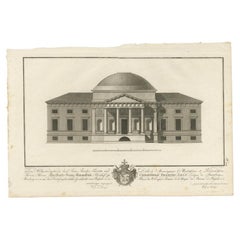 Antique Print of the Residence of Christoph Franz Amandus by Stieglitz, c.1800