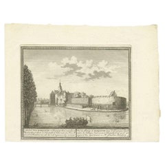 Antique Print of the Residence of Mr. Joachim Rensdorp by De Leth, c.1730