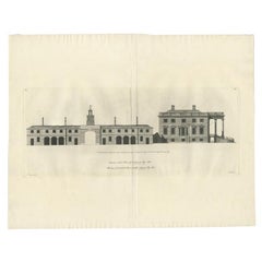 Antique Print of the Residence of Sir Gregory Page by Miller, c.1770