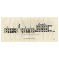 Stampa antica della Residenza di Sir Gregory Page di A. Miller, 1770 ca.