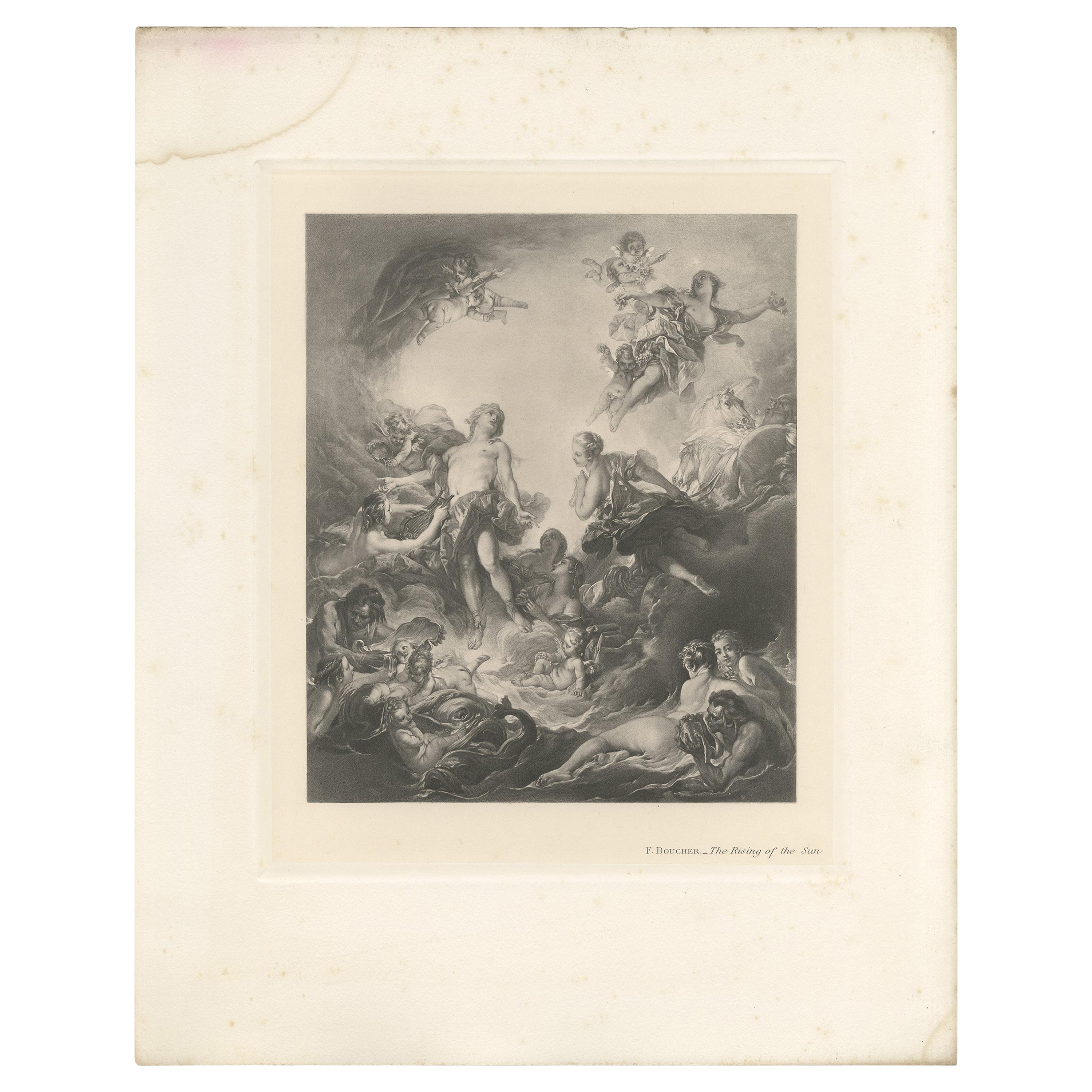 Antique Print of 'The Rising of the Sun' Made after F. Boucher '1902' For Sale