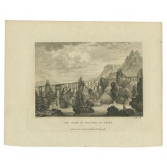 Antique Print of the Road of Pillars by Martyn, 1783