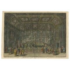 Impression ancienne de la salle des Lords des États-Unis de Hollande et de la Frise occidentale