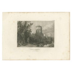 Antique Print of the Ruin of Samaria by Meyer, 1837