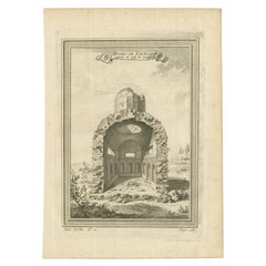 Antique Print of the Ruins of Kalbassin in Siberia, 1768