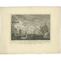 Antique Print of the Sailing Tour on the IJ River , Amsterdam, 1768