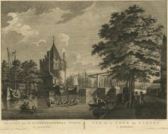 Antique Print of the 'Schreyershoeks' Tower in Amsterdam by C. Philips Jacobsz