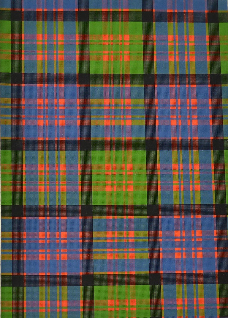 Antique Print of the Scottish Clan Macdonald Tartan, circa 1860 For ...