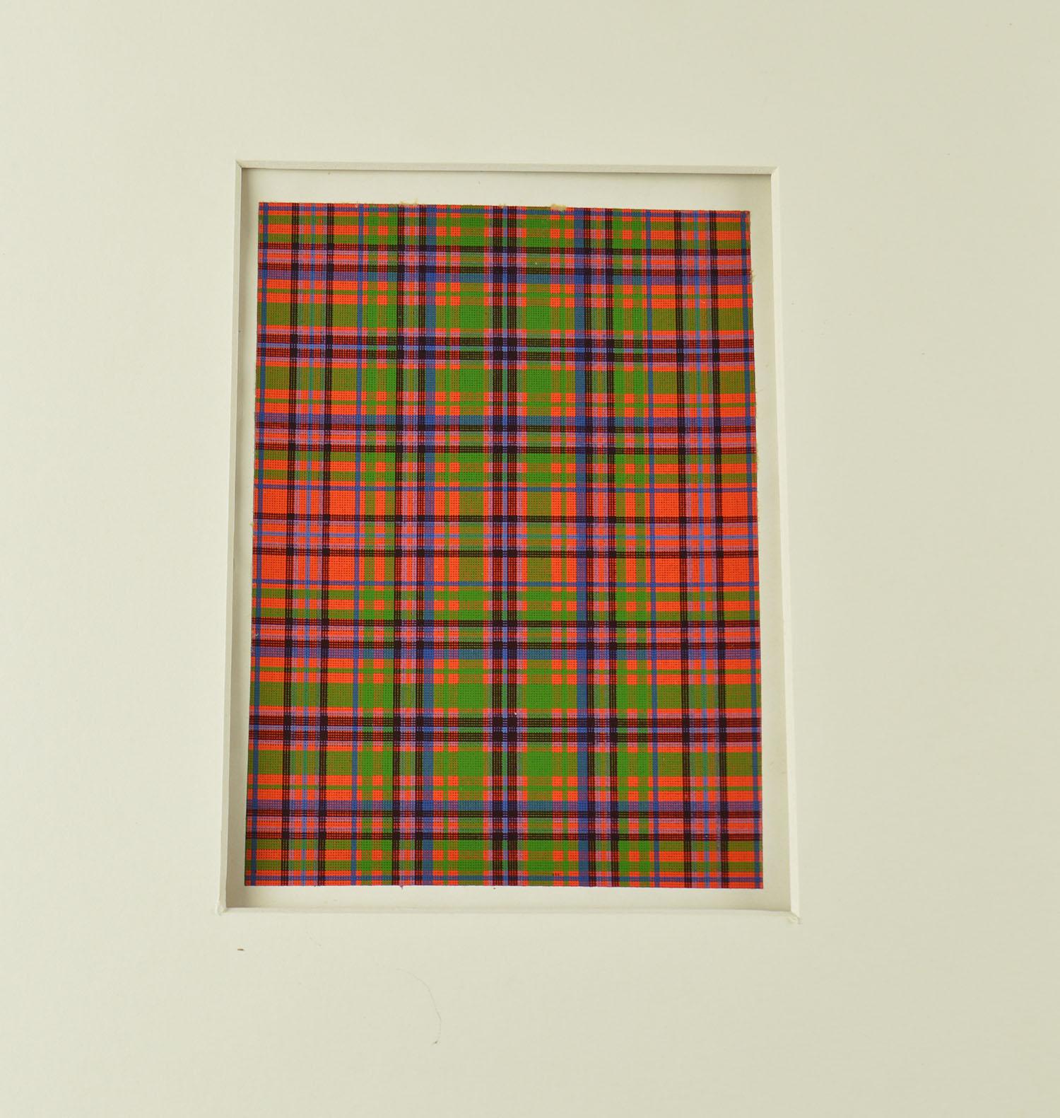 Great print of the Clan Macdougall Tartan.

Lithograph on the finest of paper applied to card.

Similar technique to Mauchline ware where the tartan is applied to wood.

Published Scotland, circa 1860.

The print is mounted or matted.

The