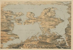 Antiker Druck des Meeres von Azov und der Krim-Halbinsel von Veith, um 1855