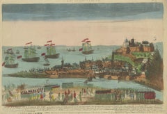 Antique Print of the Siege of Nice by Chereau, 'circa 1790'