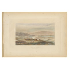 Antiker Druck des Sieges von Toulon, um 1860