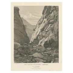 Antique Print of the Sooroo Pass by Ferguson '1870'