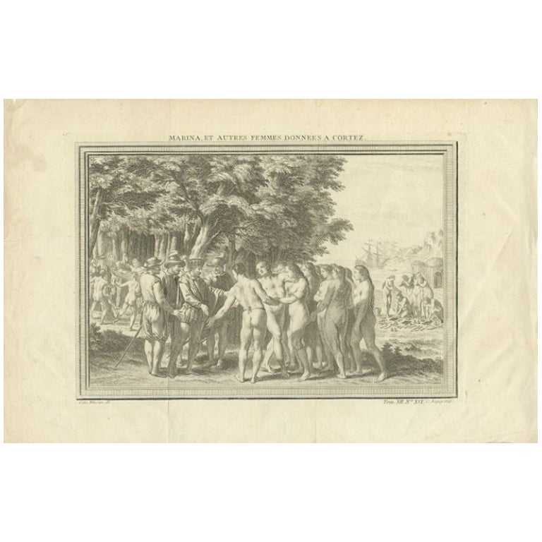 Antiker Druck des spanischen Kaisers von Mexiko, um 1750 im Angebot
