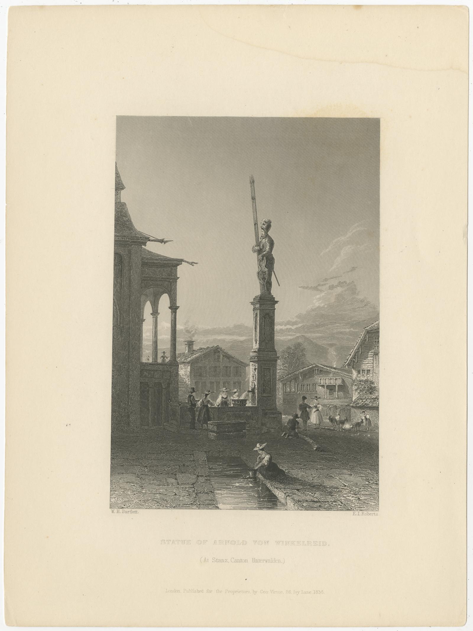 Gravure ancienne intitulée 