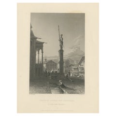 Antique Print of the Statue of Arnold Von Winkelreid in Stans, Switzerland