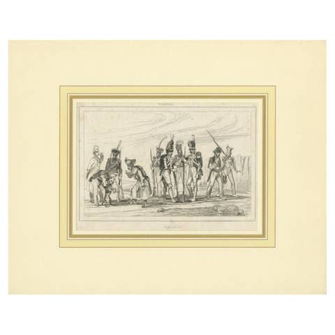 Antique Print of the Swedish Infantry, C.1870