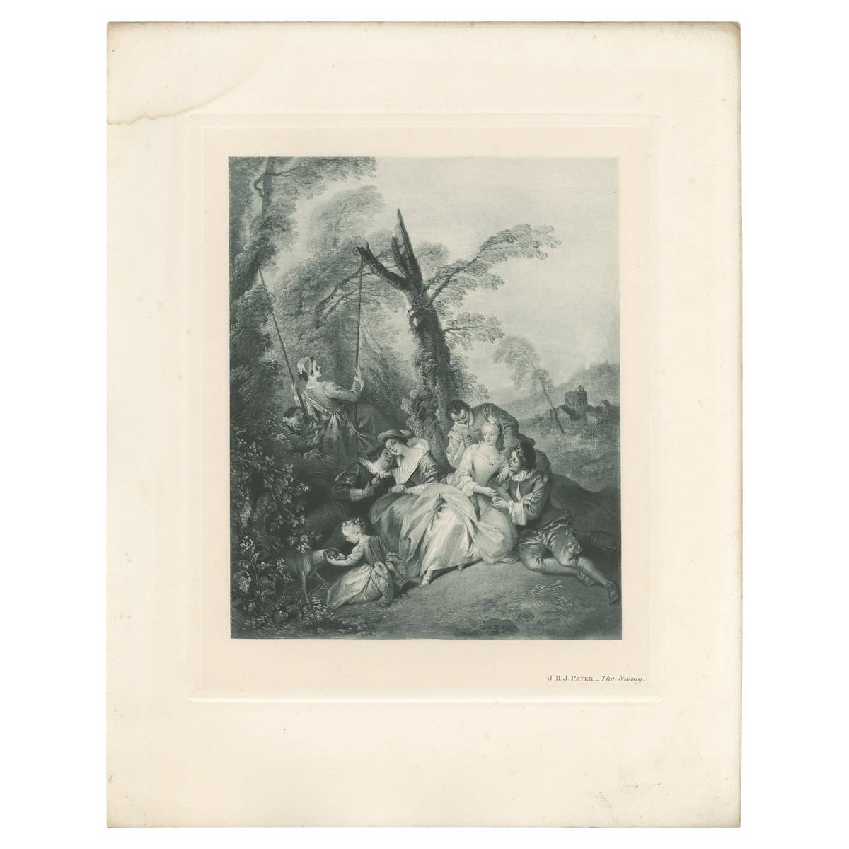 Antique Print of 'The Swing' Made after J.B.J. Pater '1902'