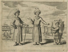 Antique Print of the Tangut People in China by Athanasius Kircher, c.1660