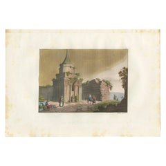 Grabado antiguo de la Tumba de Absalón en Jerusalén, '1831