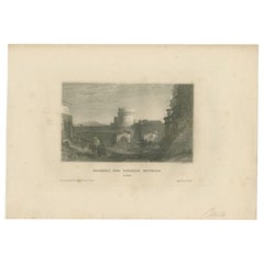 Impression ancienne du tombeau de Caecilia Metella par Meyer, 1836