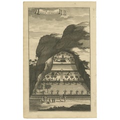 Antique Print of the Tomb of Sheikh Ibn Moelana by Valentijn '1726'