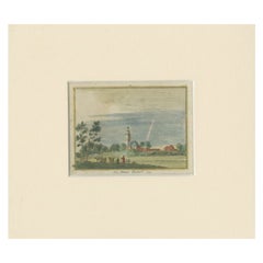 Impression ancienne du village de Bourgogne par Spilman, vers 1750