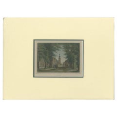 Used Print of the Village of Joure in Friesland, Holland, 1863