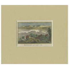 Impression ancienne du village d'Oetewaal, Pays-Bas, vers 1730