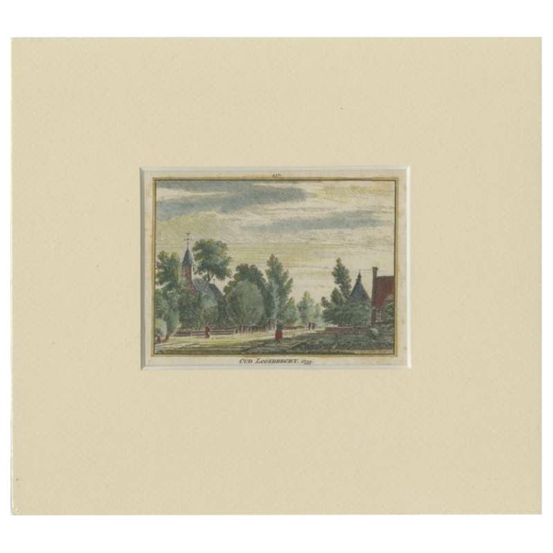Antique Print of the Village of Oud-Loosdrecht by Spilman, C.1750