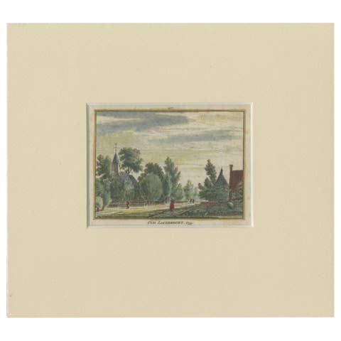 Antique Print of the Village of Oud-Loosdrecht by Spilman, C.1750